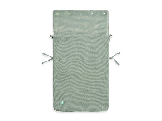 Jollein šiltas vokelis autokėdutei 0+ ir vežimėliui Basic Knit Forest Green