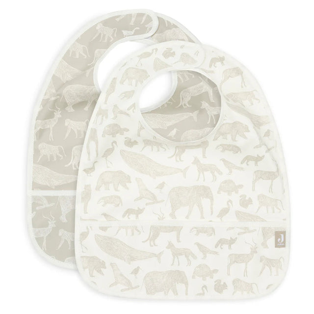 Jollein neperšlampami seilinukai Animals Olive Green, 2 vnt.