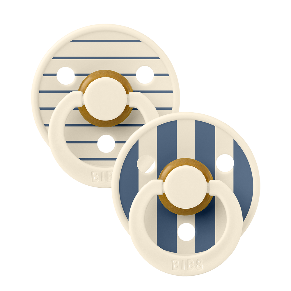 BIBS Studio Collection knupīša komplekts 1. izmērs (0 - 6 mēneši) Pin Steel Blue Mix