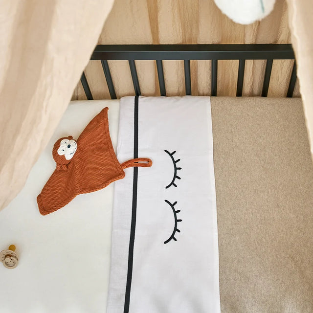 Meyco Baby megztas medvilninis pledas Knit Basic, Sand Melange, 75 x 100 cm (Copy)