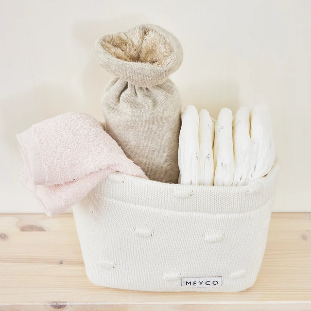 Meyco Baby frotinės šluostės-rankšluostukai kūdikiui White/White, 30×30 cm, 6 vnt.