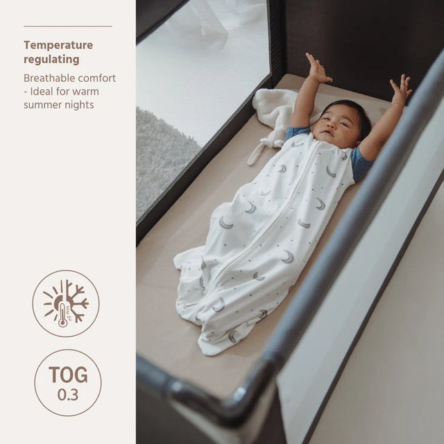 Meyco Baby medvilninis kūdikio miegmaišis Moon Indigo, TOG 0.3