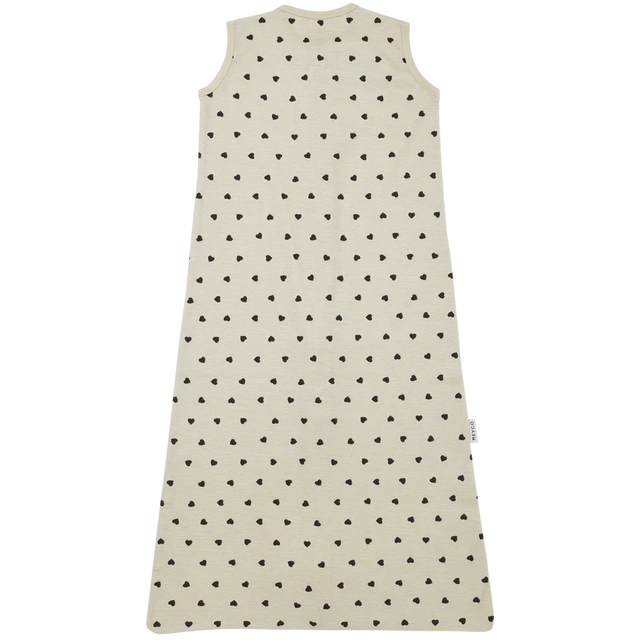 Meyco Baby medvilninis kūdikio miegmaišis Sweet Heart Soft Sand/Black, TOG 0.3
