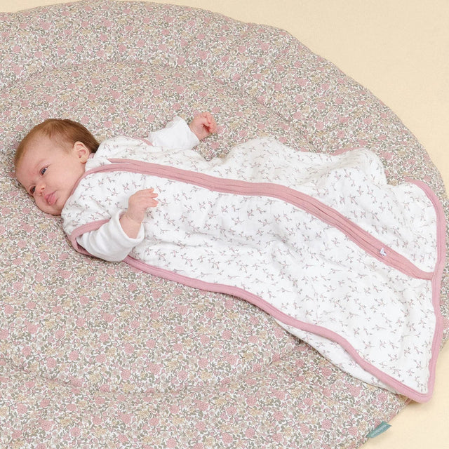 Molis&Co kūdikio miegmaišis iš bambuko muslino TOG 0.5 Floral Pink