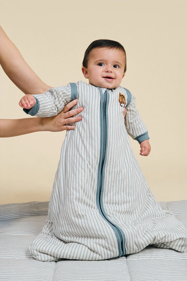 Molis&Co kūdikio miegmaišis su nusegamomis rankovėmis TOG 2.5 Blue Stripes