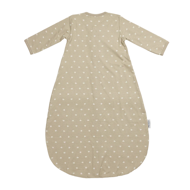 Meyco Baby apvalus kūdikio miegmaišis su rankovėmis Sweet Heart Sand/Soft Sand, TOG 1.