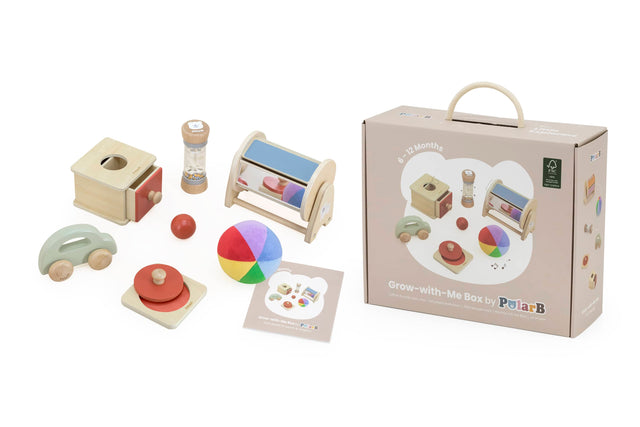 PolarB medinis edukacinis žaislų rinkinys Grow-with-Me Box (6 - 12 mėn.)