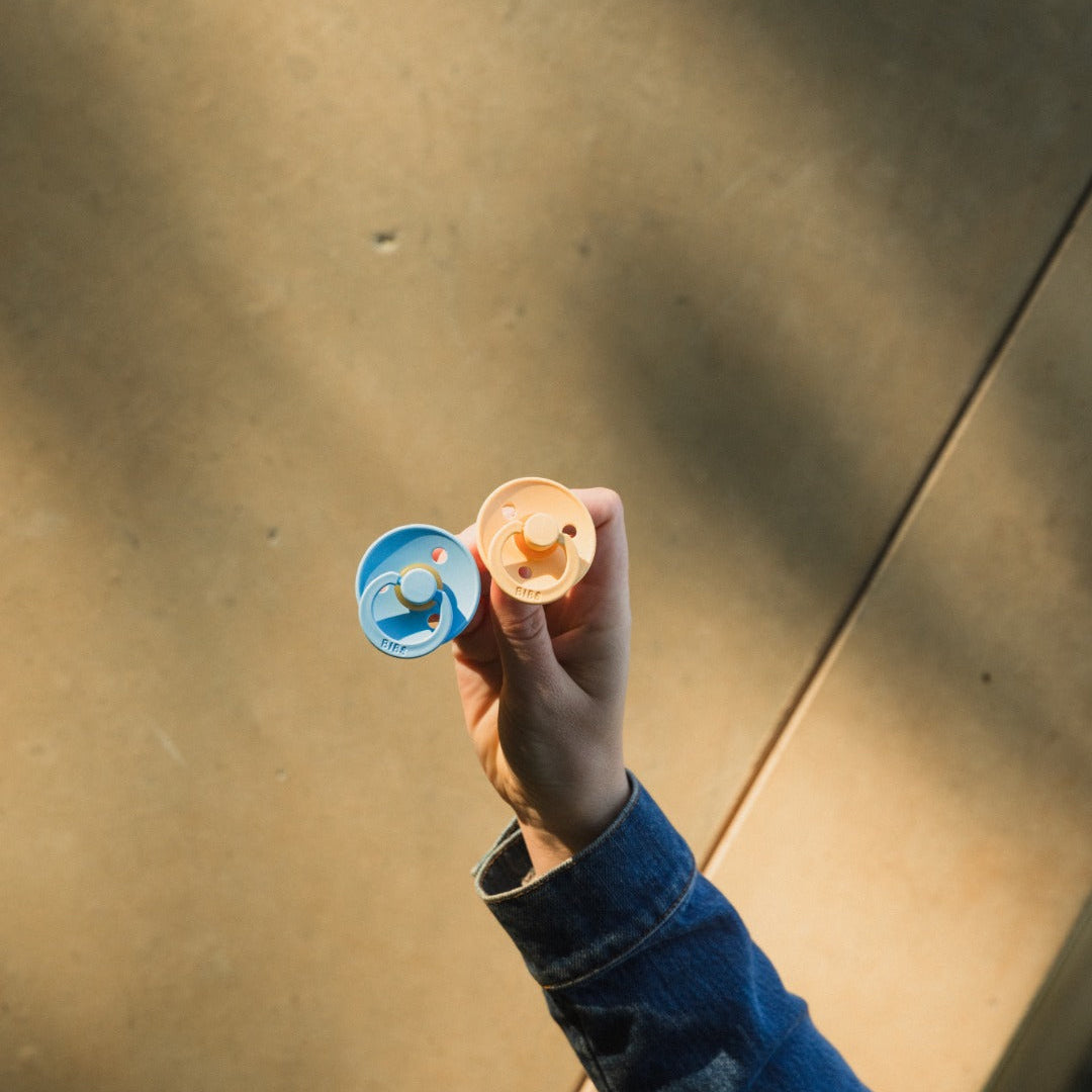 BIBS knupīša komplekts 1. izmērs (0 - 6 mēneši) Iron / Baby Blue