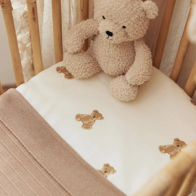 Jollein jersey paklodė su guma Teddy Bear