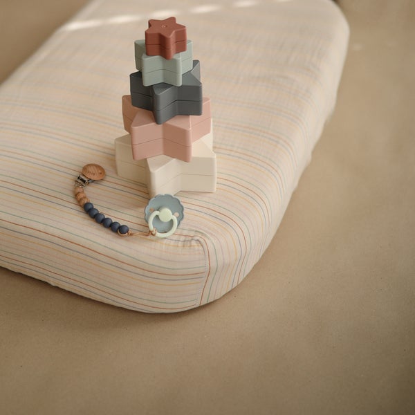 Mushie Muslīna palags vaigu sārtumā no organiskās kokvilnas