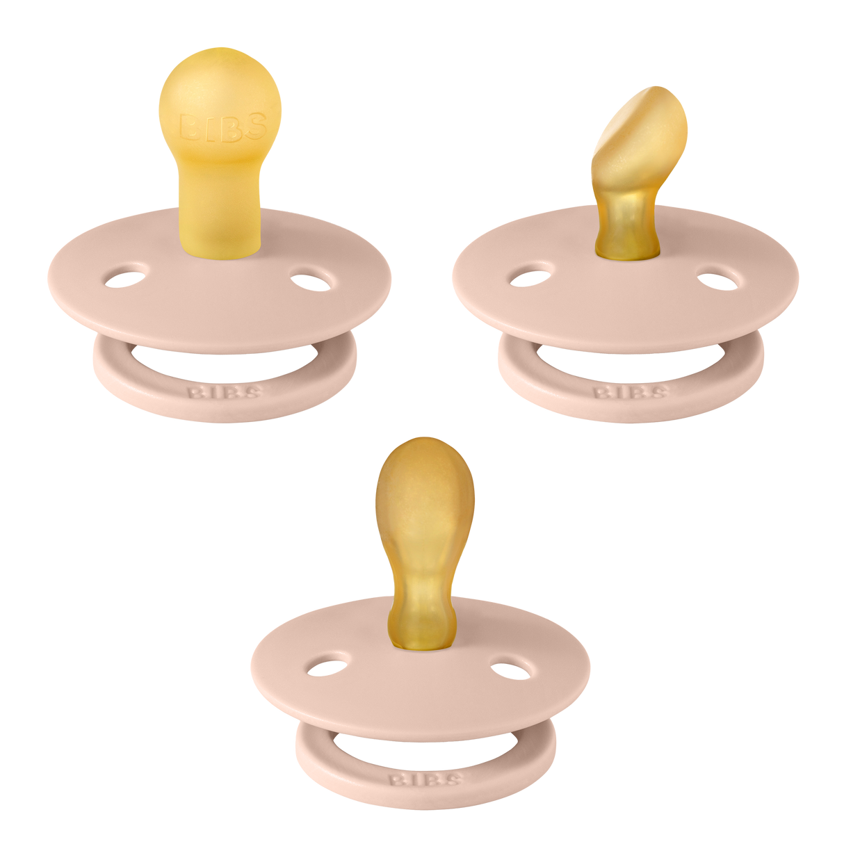 BIBS knupīšu komplekts Color Try-it 3 gab. Vaigu sārtums