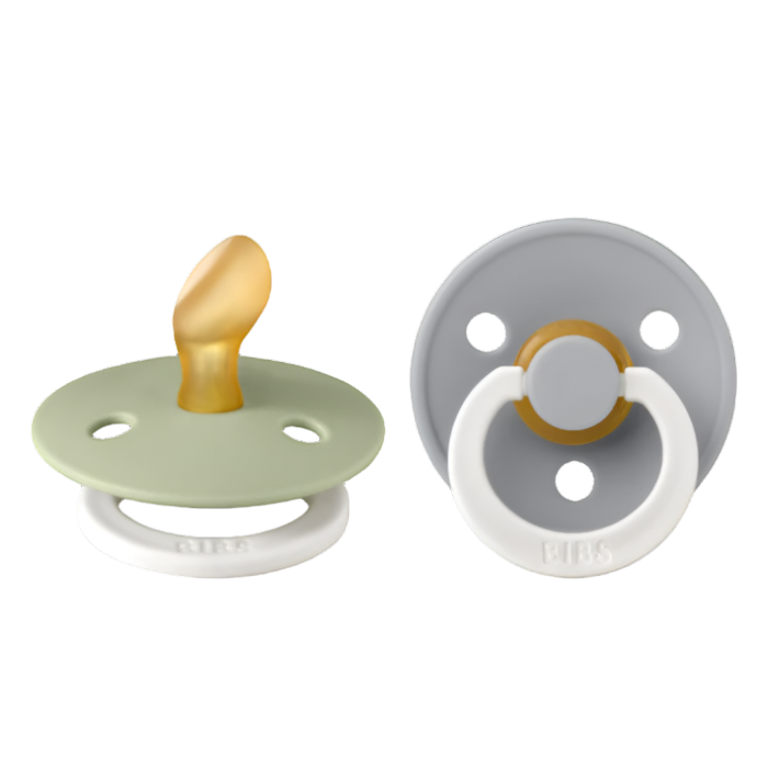 BIBS knupīša komplekts 2. izmērs (6-18 mirdz tumsā) Anatomiskais salvijas mirdzums / mākoņa spīdums