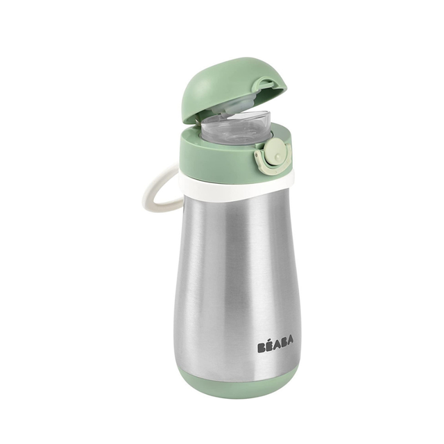 BEABA metalinė gertuvė nuo 18 mėn., 350 ml, Sage Green
