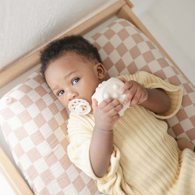 Mushie pop it rotaļu kauliņi Blue/Shifting Sands (2 gab.)