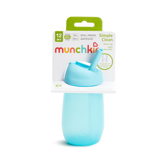 Munchkin Simple Clean dzeramais salmiņš ar salmiņu (zils)