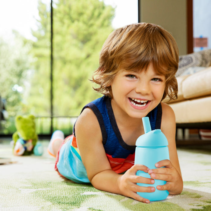 Munchkin Simple Clean dzeramais salmiņš ar salmiņu (zils)