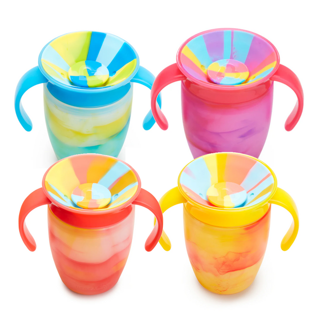 Munchkin mācību krūze - dzērājs Miracle 360 grādi (daudz krāsu)