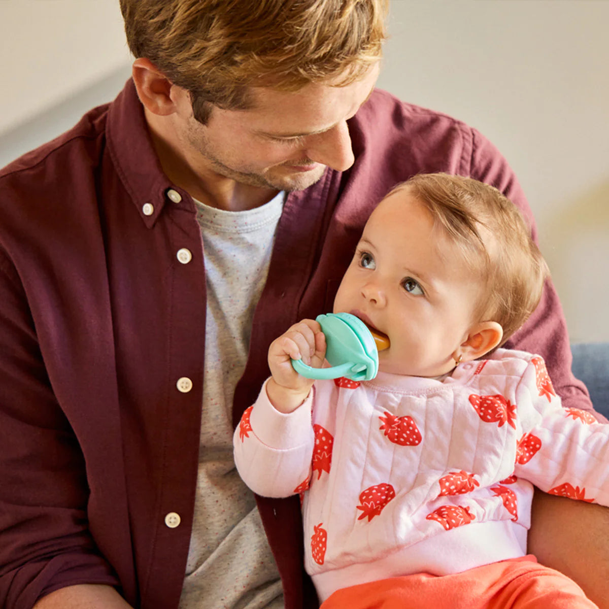 Munchkin silikona svaigas pārtikas barotava ar vāku piparmētru