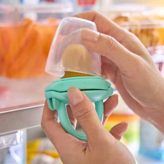 Munchkin silikona svaigas pārtikas barotava ar vāku piparmētru