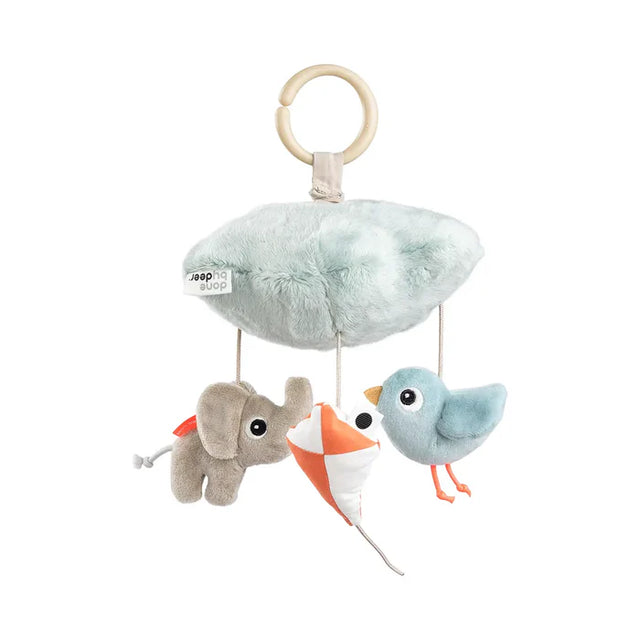 Deer muzikālais karuselis ar spoguli "Sleepy" (zils)