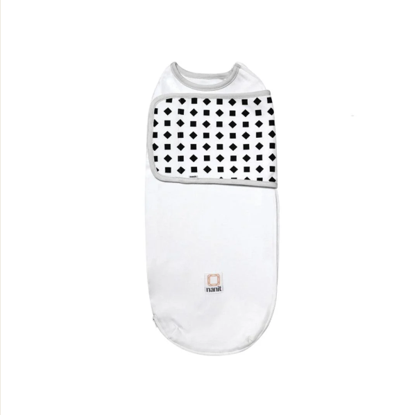 Nanit elpošanas apģērba Swaddle viedais guļammaiss (0-3 mēneši) (balts)