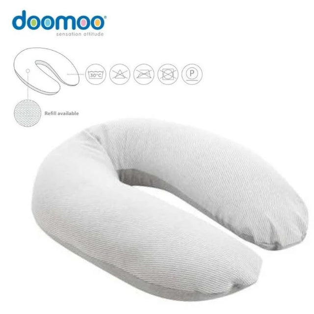 Doomoo Buddy barošanas un grūtniecības spilvena pārvalks Bear Grey