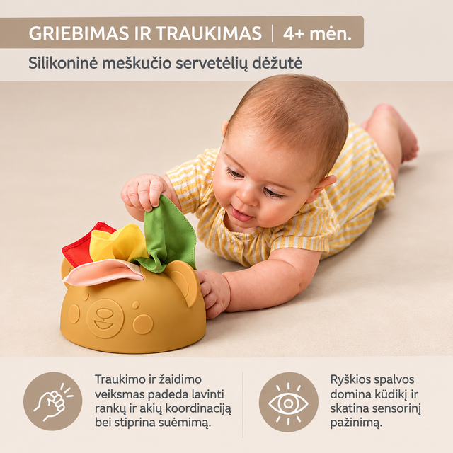 Taf Toys Tummy Time Discovery Kit lavinamasis rinkinys kūdikiui, 4 dalių