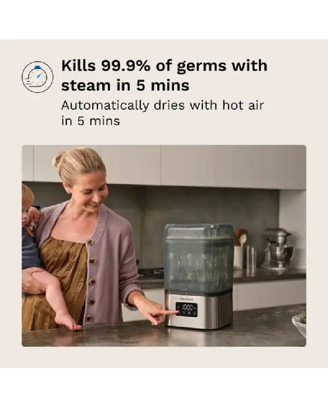ABY BREZZA itin greitas 10 MIN. sterilizatorius-džiovintuvas SUPERQUICK, nerūdijančio plieno