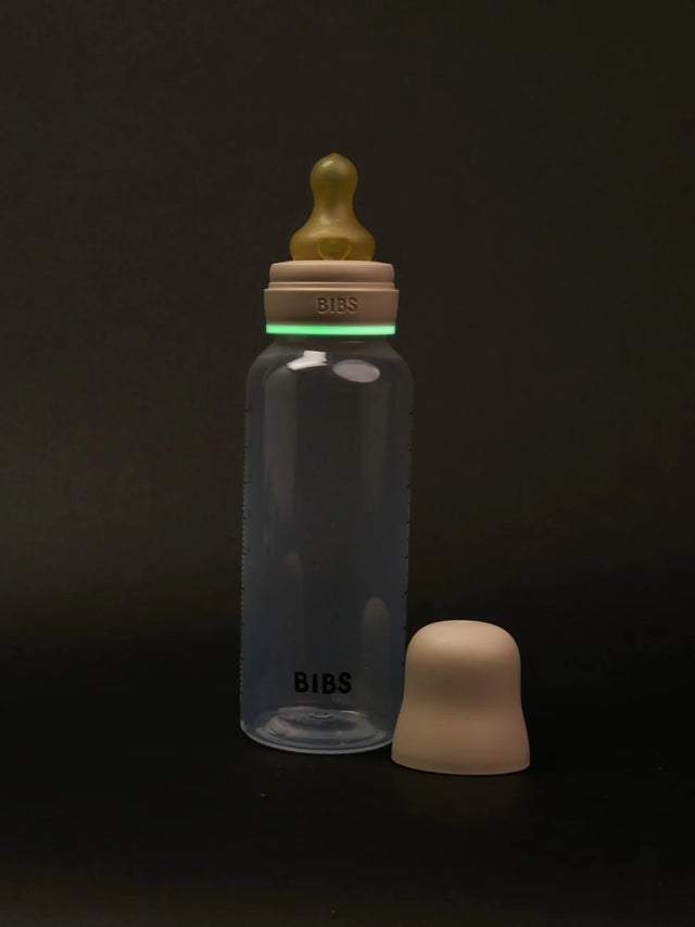 BIBS šviečiantis stiklinis buteliukas nuo dieglių 240 ml Glow Vanilla