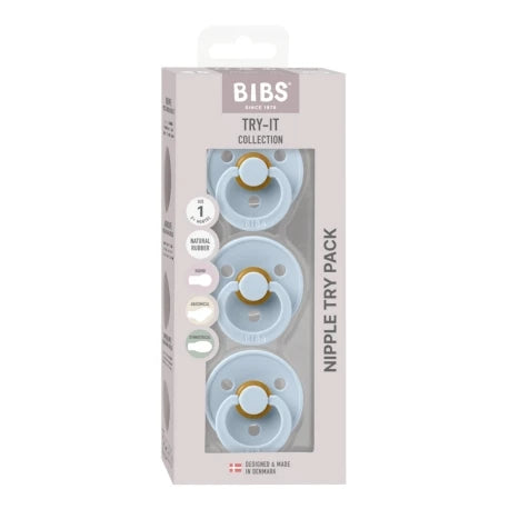 BIBS knupīšu komplekts Color Try-it 3 gab. Vaigu sārtums