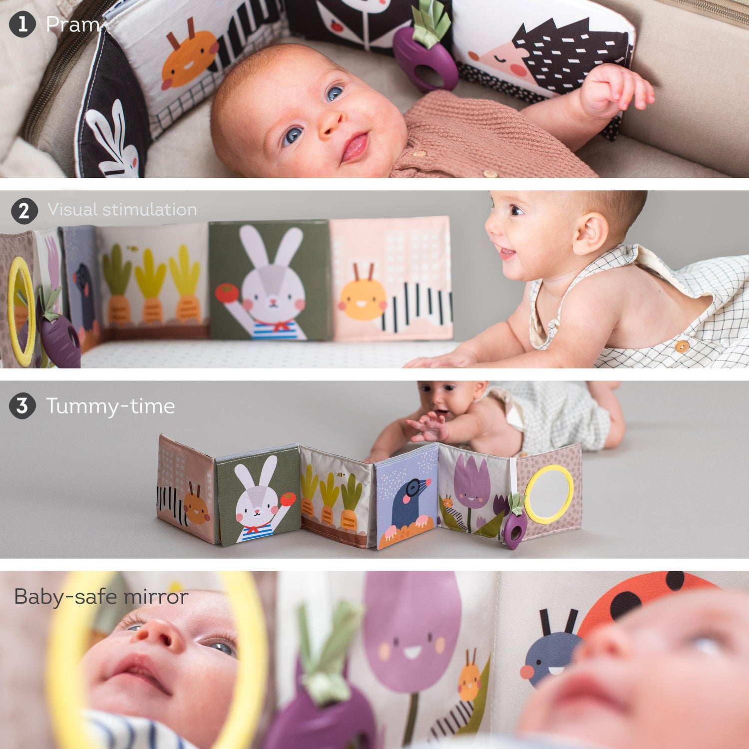 Taf Toys abpusēja mīksta grāmata mazuļiem "Pasaka"