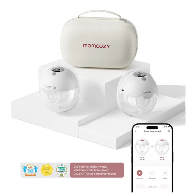 Momcozy dvigubas Smart pientraukis M5, valdomas programėle, pilkas