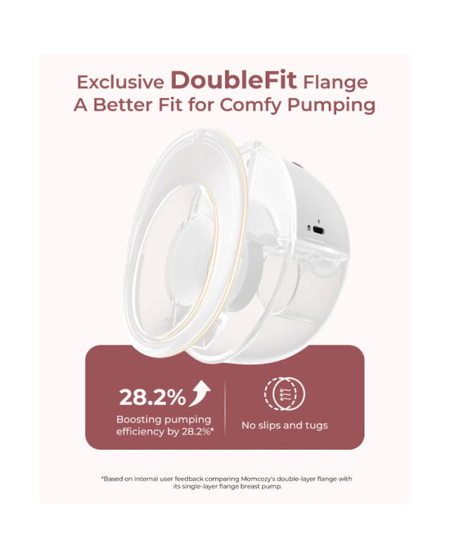 Momcozy dvigubas Smart pientraukis M5, valdomas programėle, pilkas