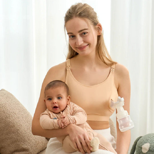 Momcozy elektrinio pientraukio laisvų rankų liemenėlė, kūno spalvos YN08