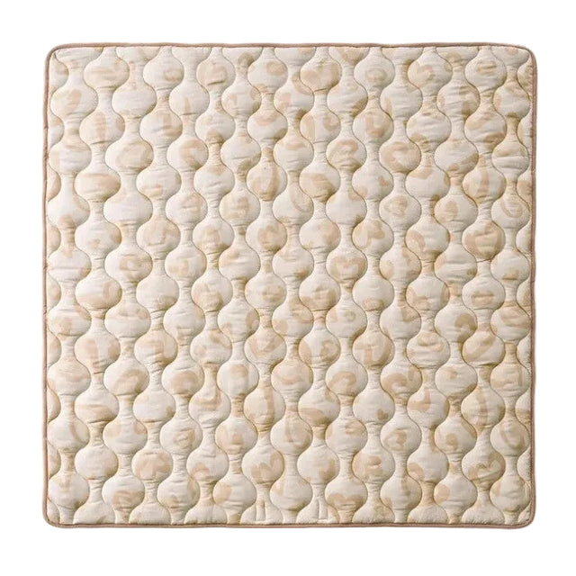 Momcozy Leopard Brown minkštas kūdikio žaidimų ir ropojimo kilimėlis, 127 × 127 cm