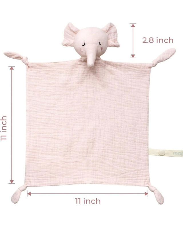 Momcozy rožinis medvilninis drambliukas-migdukas, čiulptuko laikiklis kūdikiui, Pink