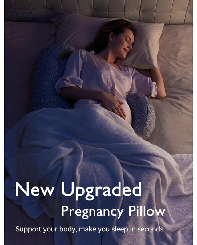 Momcozy F formos nėščiosios pagalvė su vėsinančiu audiniu, pilka