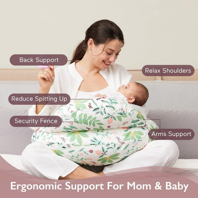 Doomoo Buddy barošanas un grūtniecības spilvens Tetra Jersey Green