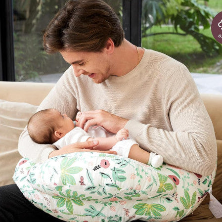Doomoo Buddy barošanas un grūtniecības spilvens Tetra Jersey Green