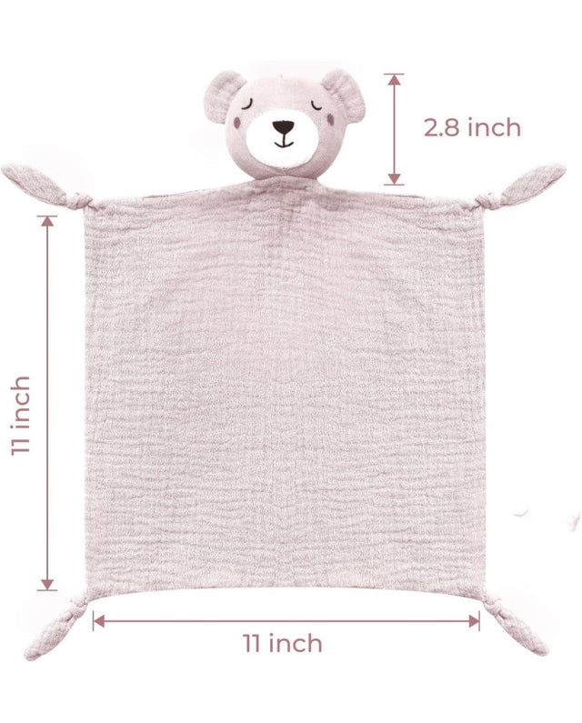 Momcozy rožinis medvilninis meškiukas-migdukas, čiulptuko laikiklis kūdikiui, Pink