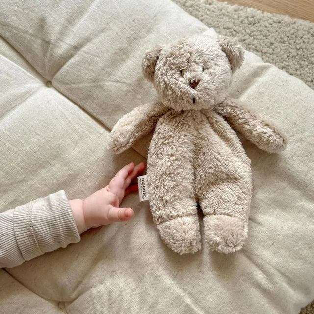 New Moonie 2.0 organiskais kolibri lācītis - kapučīno miega spilvens ar skaņas ierakstīšanas funkciju