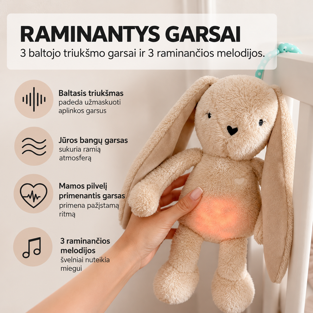 myHummy 5in1 migdukas-šildyklė Zuikis rožinis