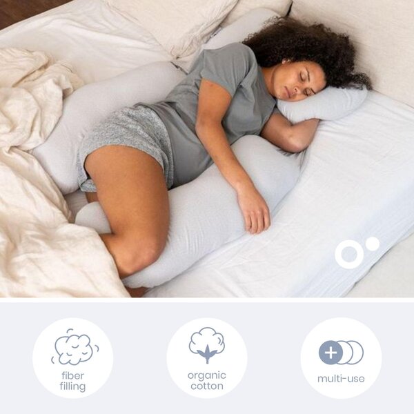 Doomoo Comfy Big barošanas un grūtniecības spilvens Tetra Grey