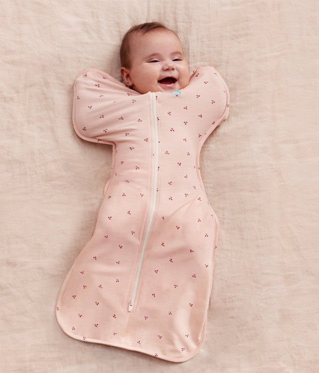 Love To Dream™ Swaddle Up™ bambukinės viskozės miegmaišis Cloud Blush Cherries TOG 1.0, 1 etapas, S dydis