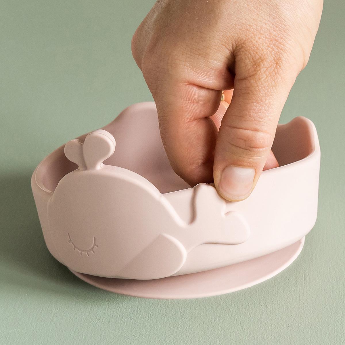 Deer ēdamistabas komplekts: ļoti lipīgs šķīvis un karote Wally Blue