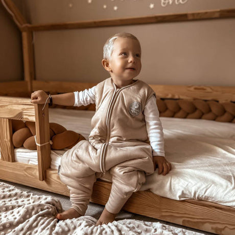 Natulino NATURALS LITTLE WALKERS™ viena slāņa bērnu guļammaiss GOTS bēšs