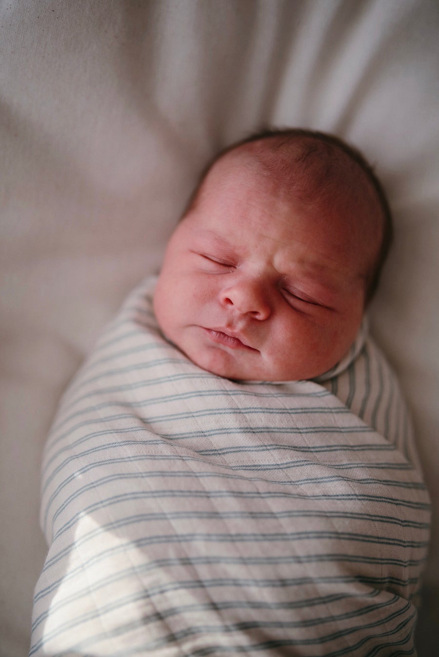 Mushie muslīna autiņš no organiskās kokvilnas Blue Stripe