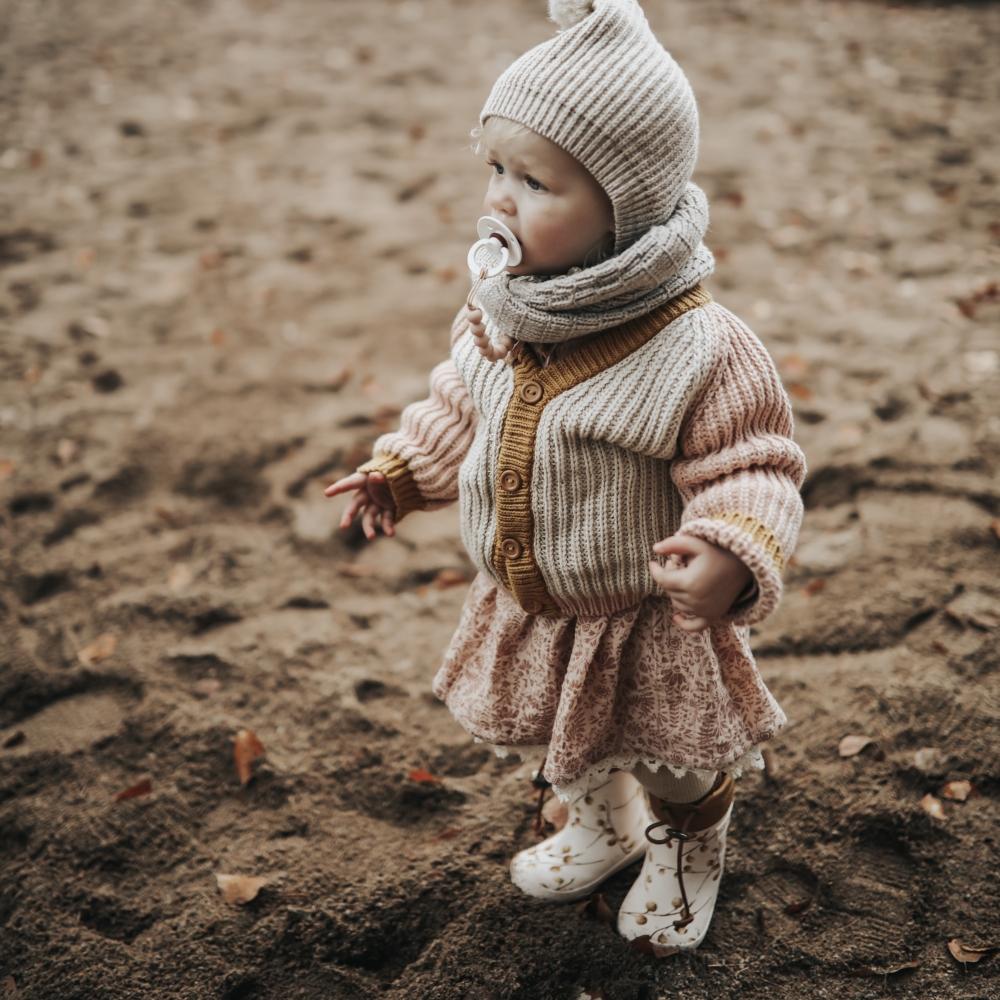 Mushie knupīša turētājs rozā / Halo mauve