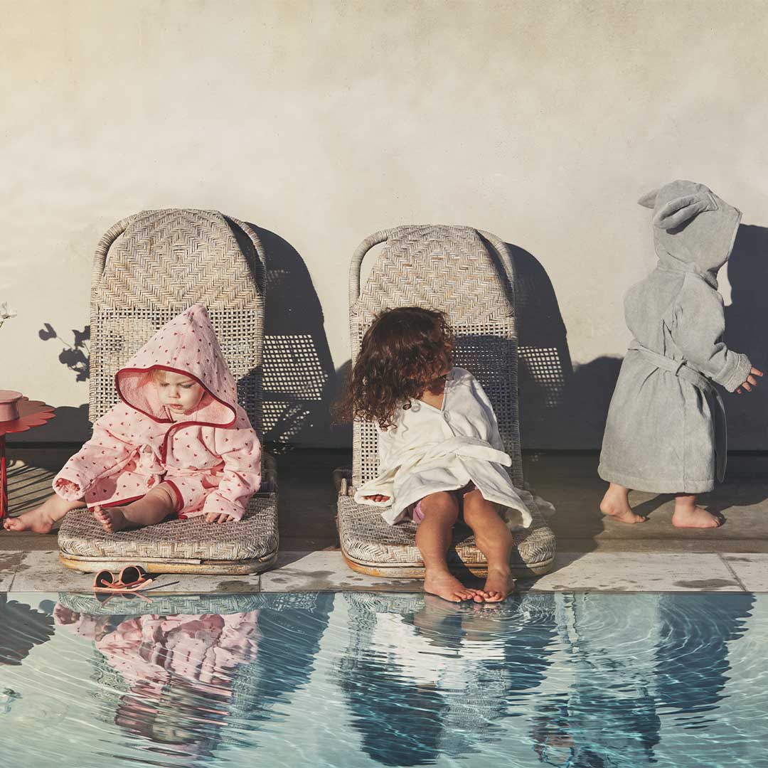 Elodie Details halāts ar kapuci rudens rozes krāsā