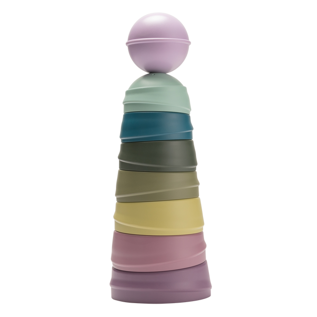 BIBS izglītojošs rotaļlietu šūpošanās tornis Bright Rainbow